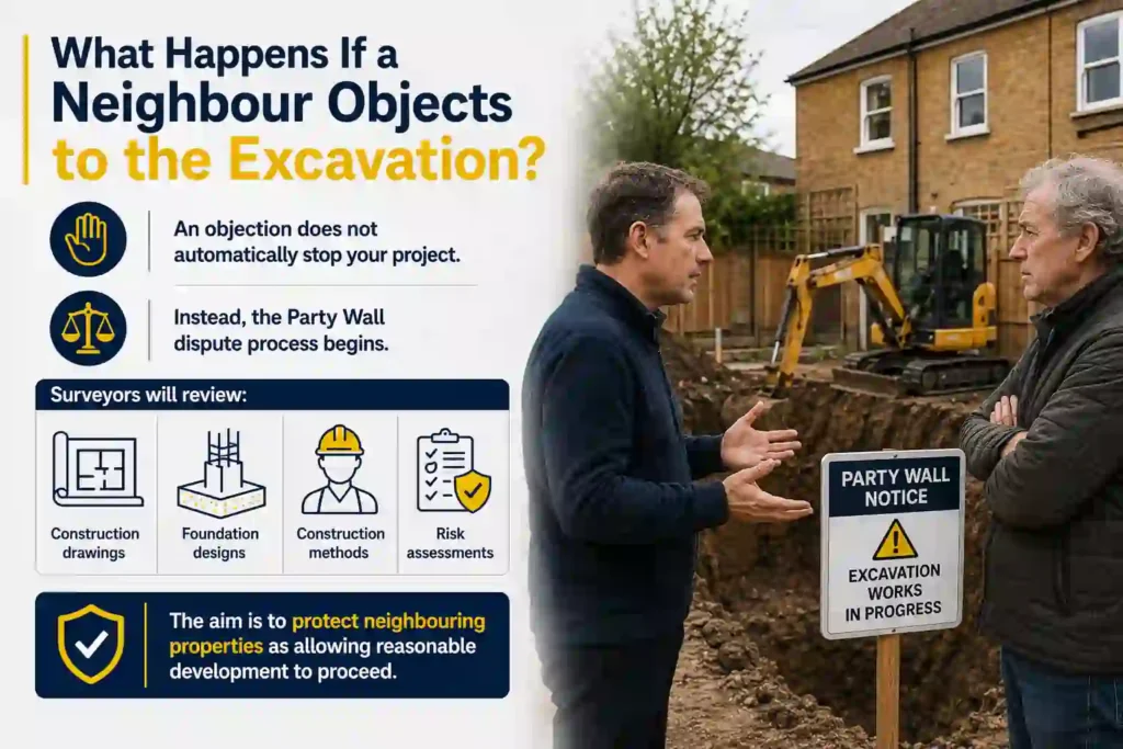 The Complete Guide to Section 6 Excavation Notices 3 What Happens If a Neighbour Objects to the Excavation Peckham